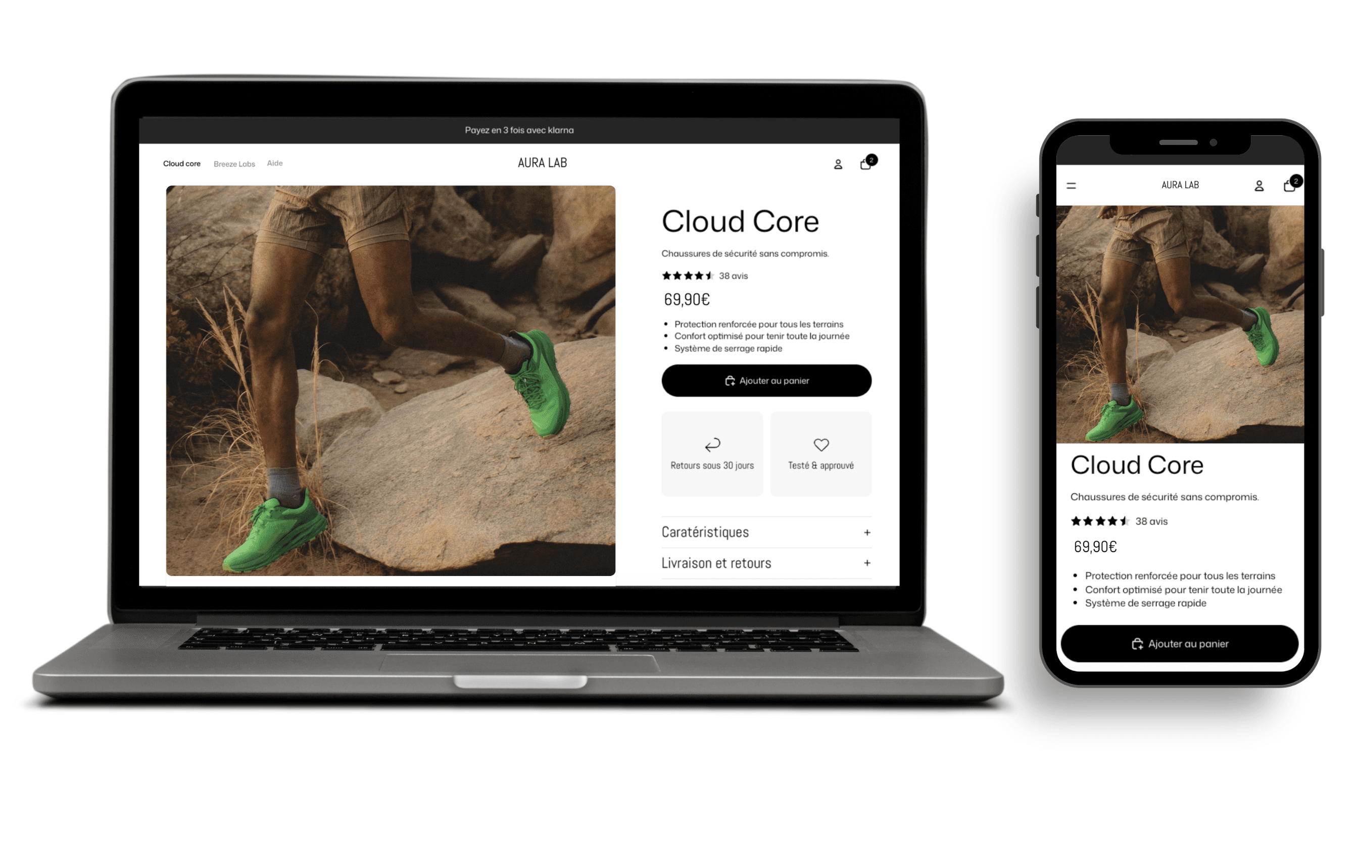 Thème Shopify optimisé Aura Lab